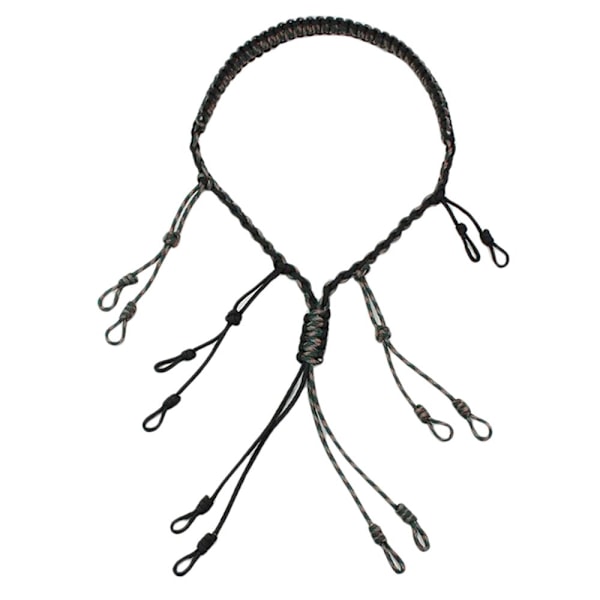 Handflätad Paracord Jakt Ankvissel Rem 65cm Svart