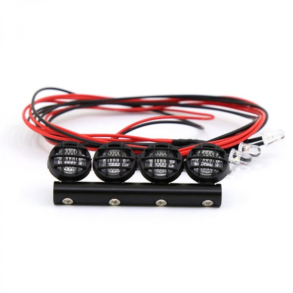 RC Bil LED-lampor Metall LED-ljusramp med tillbehör 4 Lampor