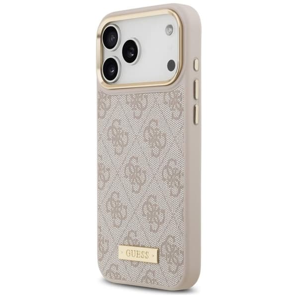 [RM]Guess Mobile Case for iPhone 17 Pro Max MagSafe 4G Logo Plate - Pink Rosa 120