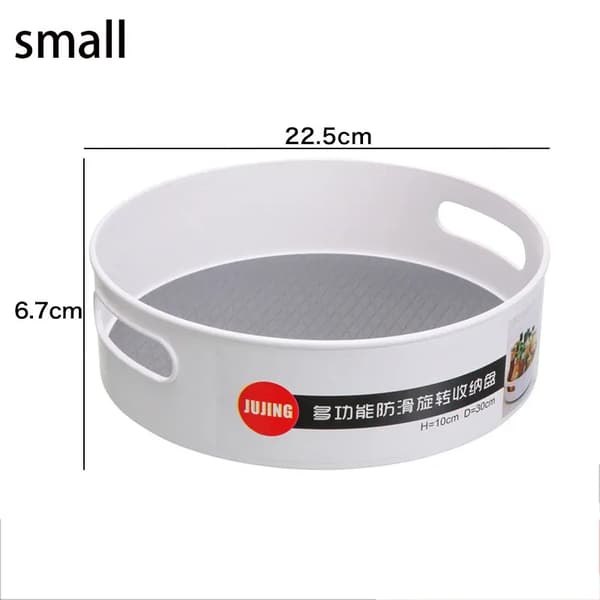 Lazy Swivel-oppbevaringsbeholder i plast - sklisikker 9\" & 12\" grå grey small