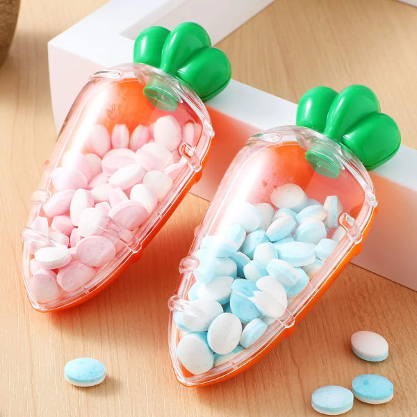 5 stycken/set Påsk morotsbehållare plast godisbox morotsformad påfyllningsbar snackbehållare Deep Sapphire