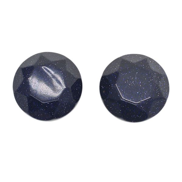 2 st 2 cm Rund Cabochon Ädelsten Sten för DIY Hantverk Smycken Tillbehör Blå