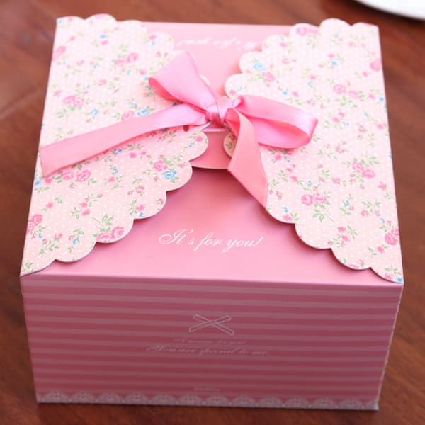 [RM]Set of 20 Empty Square Corrugated Cardboard Gift Boxes with Ribbon