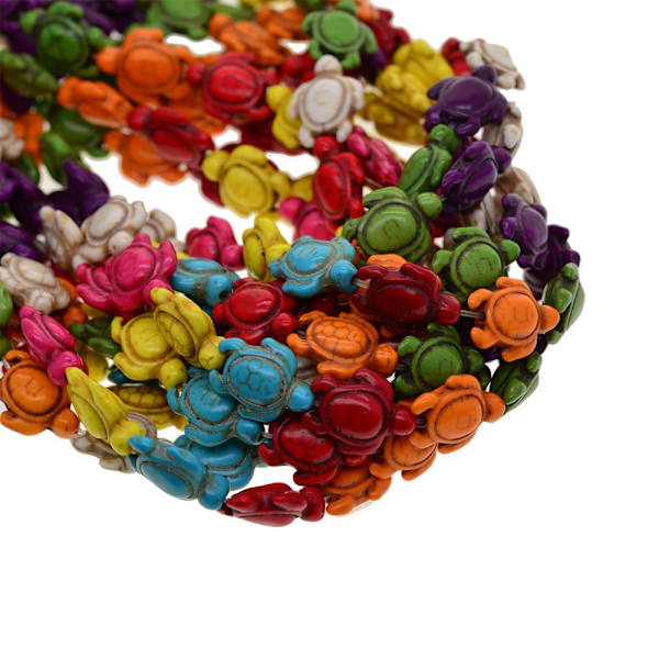 Howlite turkos lösa pärlor DIY halsband armband smycken sköldpaddspärlor