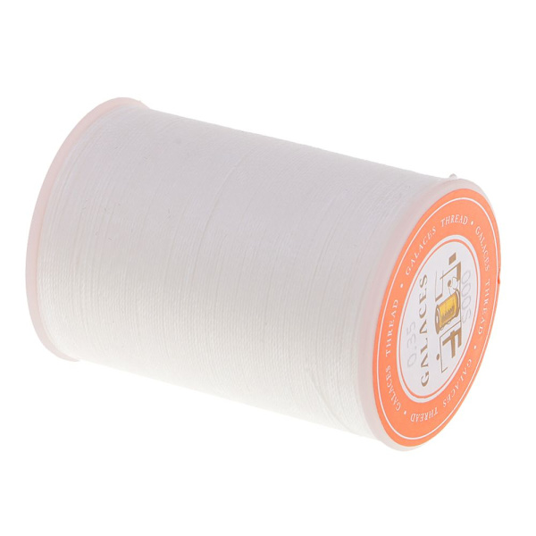0,35 mm Polyester Rund Vaxad Tråd Sömnad DIY Vit Hantverk