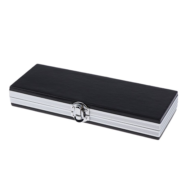 Aluminium Salongsax Förvaringsväska Husdjursfrisör Verktyg Organizer Box 22.2x8.2cm