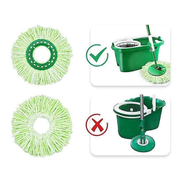 Erstatningsmoppe til mopper, mikrofiber, maskinvaskbar [MI] Green