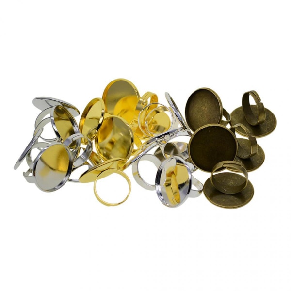 20st justerbar ringbas Justerbar ring DIY-tillbehör för smyckestillverkning