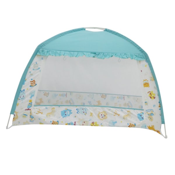 baby tält för säng myggnät kapell säkerhetslekhage blå 90 x 170 cm