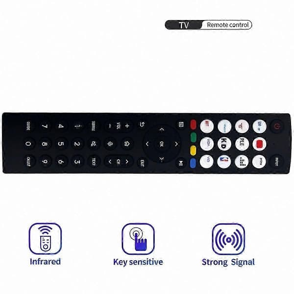 Fjernkontroll for Smart TV-erstatning uten stemmefunksjon 43A6K A22443H 75A6 A22443 Black