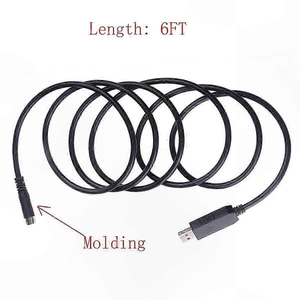 USB til RS232 seriel konverterkabel med 8-polet Mini Din-stikadapter til MicroLogix PLC 1100 programmeringsgrænseflade Black