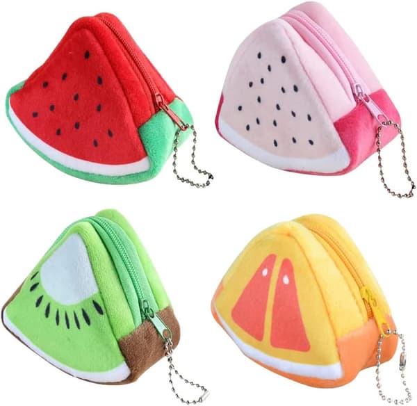 4 stk. Mini Myntveske for Barn, Liten Lerretspose, Liten Pl