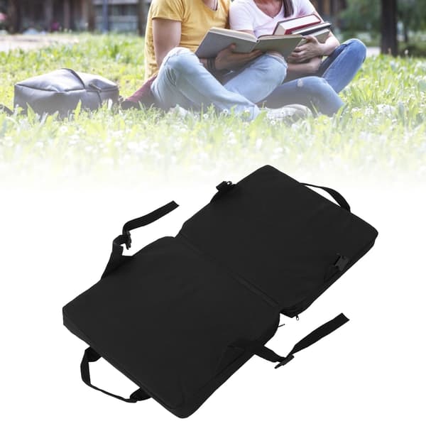 [RM]Portable Adjustable Camping Chair with Backrest - Black