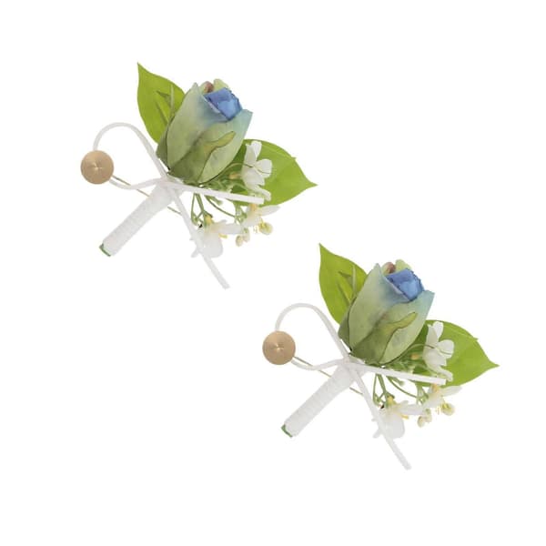 Kunstige bryllupscorsager Tulip Boutonniere til 2 stk. formel brug