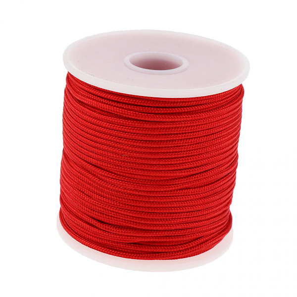 2mm 50m Paracord Fallskärmslina Rep Utomhus Camping Tält Tillbehör Röd