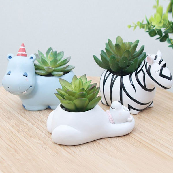 Blomkruka Dekoration Zebra Trädgård