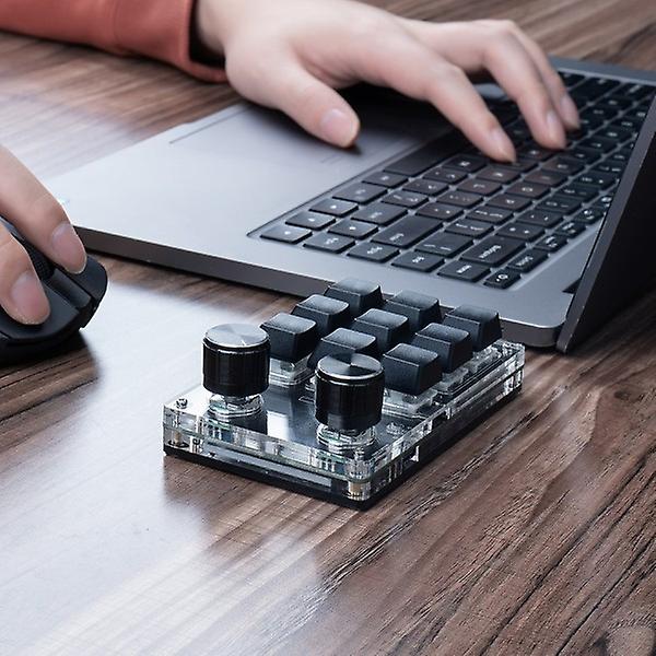 Programmerbar Makro Anpassad Vred Tangentbord RGB 3 Tangenter Kopiera Klistra In Mini Knapp Photoshop Gaming Keypad