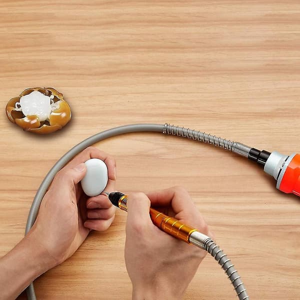 [RM]Flexible Shaft Adapter Accessory, Flexible Drill Extension Cable Chuck And Compatible Grinding Tool With