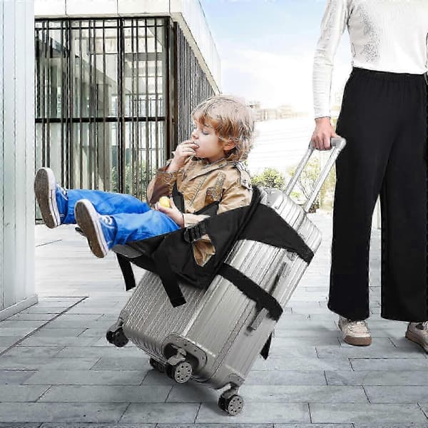 Børne-kørekuffert med sæde til småbørn, håndbagage med sæde til børn, bærbart rejsesæde 26s