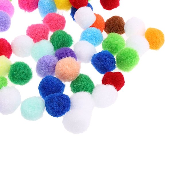 Färgade filtpompombollar