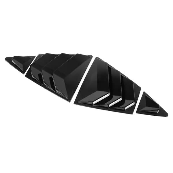 [RM]4 pcs/set Rear Side Window Louver Cover Trim Gloss Black Replacement for Corolla 2019-2021