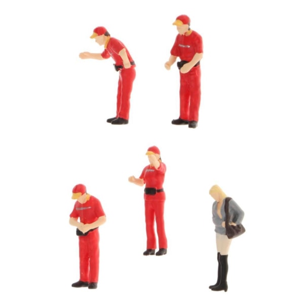 1:64 Gatubild Diorama Figurer Karaktär Resin Modell Layout Dekor C