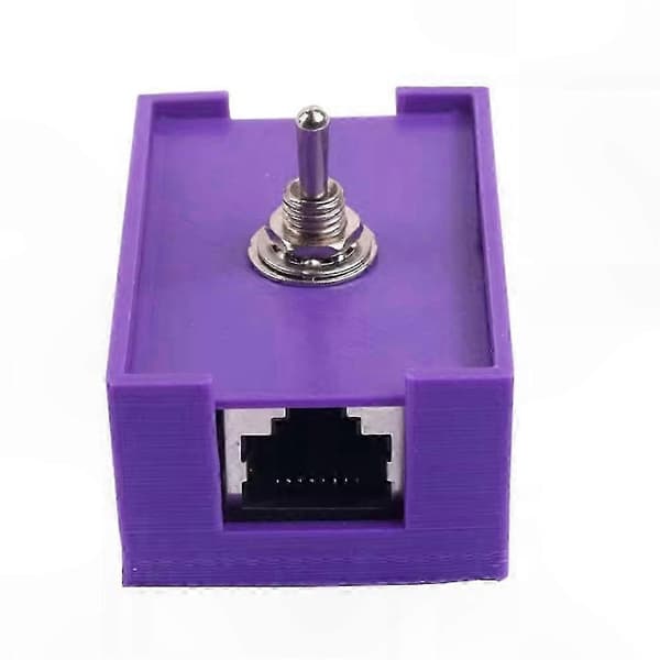 Ethernet LAN CAT5/CAT6 Twisted Pair Kontrollbryter for Nettverkskabelhåndtering Purple