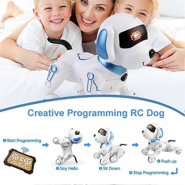[RM]RC Robot Hund Elektronisk Stunt Kjæledyr Interaktiv Berøring Programmerbar Smart Gå Dansende Barn for Barn Gutter Jenter
