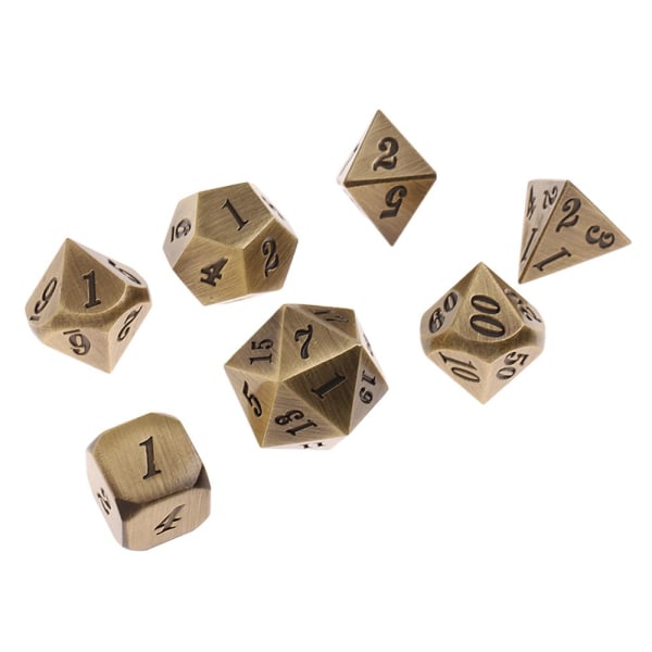 7 st metalltärningsset d6 d8 d10 d12 d20 för brädspel rpg mtg #7