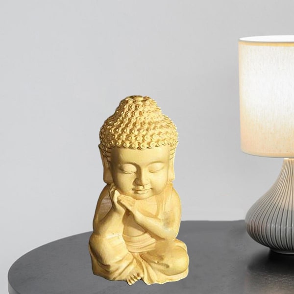 Dekorativ Sittande Mediterande Sakyamuni Buddha Staty för Hem Vardagsrum Dekoration