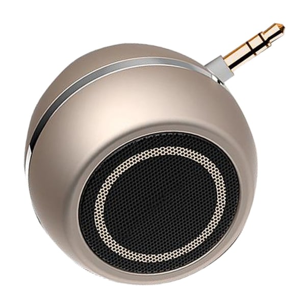 Minihögtalare 3,5 mm jack AUX musikljudspelare för mobiltelefon Golden