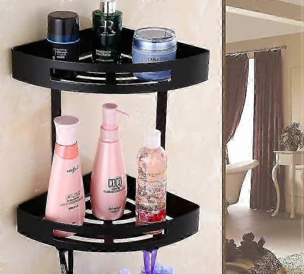 [RM] Hjørnehylle til bad i rustfritt stål dusjhylle badesjampoholder two tier chrome