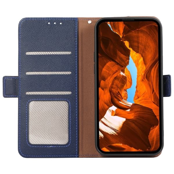 ABEEL Samsung Galaxy S23 Lompakkokotelo Tekonahka RFID-suoja Sininen
