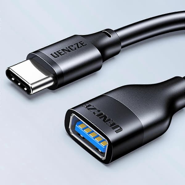 USB-C til USB 3.0 Adapterkabel, 5 Gbps dataoverførselshastighed, kompatibel med smartphones og laptops, 5V 3A opladerkabel 25cm
