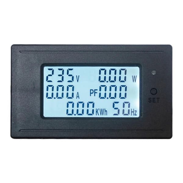 2X 4400W Voltmeter Ammeter AC 20A Strøm El-måler HD Digital Display Spændingsstrømmålere Black