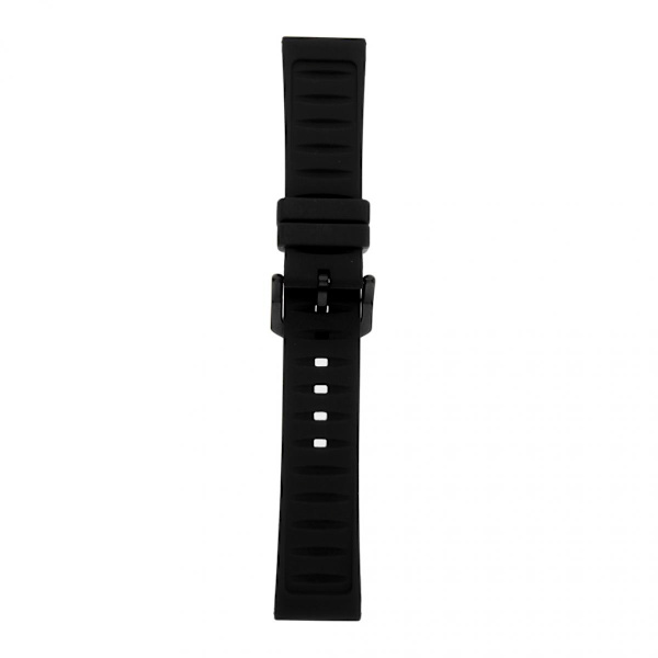 24mm Sport Ersättningsarmband Svart Silikongummi Svart