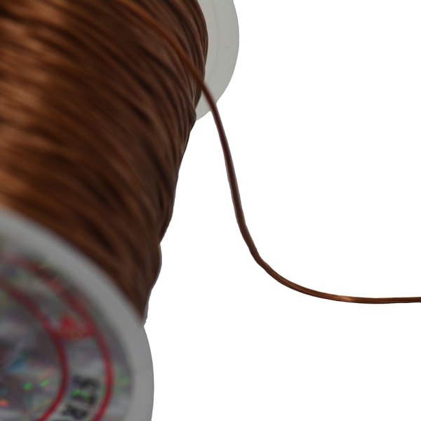 50 Yards Crystal Stretch Chain Polyester Cord Roll Smycken gör DIY Brown