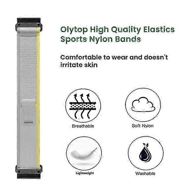 Kompatibelt för Garmin Forerunner 965 / 955 / 945 / 935 22mm Klockarmband Trail Loop Justerbart Nylon Armband Yellow