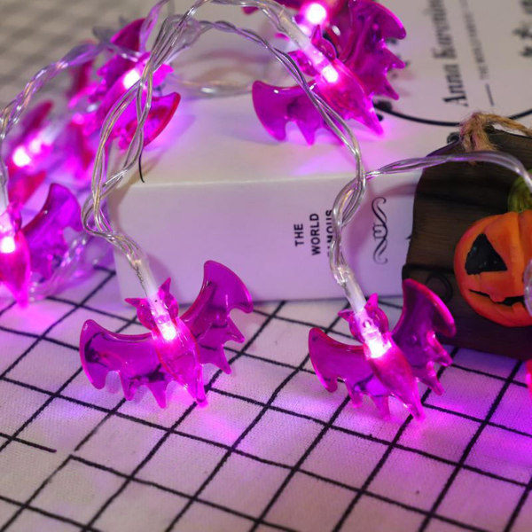 Halloween Ljusslinga Rolig Söt Skelett Spöke Pumpa Fladdermus Ljus Scen Layout Olika Led Slingor Påsk Spökfestival Dekoration Pa H 150CM