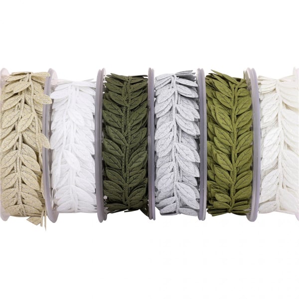 15m blad band trim krans för bröllop vägg hantverk fest dekor glod