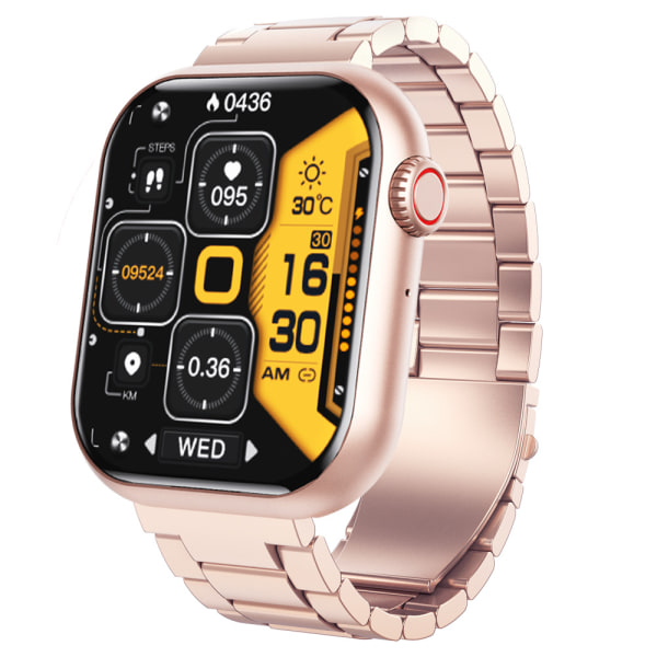 Smart Watch Blodsocker Puls Blodtryck Blod Syre Kroppstemperatur Bluetooth Call Sportarmband Golden Milan