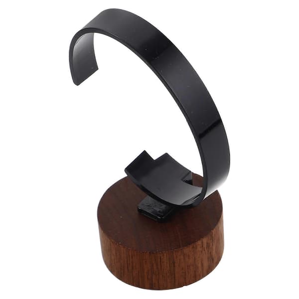 Urdisplaystativ Sort Valnød Træbase Ørering Displaystativ Til Ure Smykker Butiksmiljøer 1 Sæt Sort Black 10.50X5.50X5.50CM