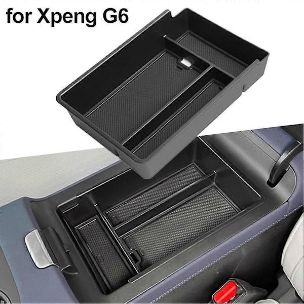 [RM]ABS+PVC Midtkonsoll Armlene Oppbevaringsboks for Xpeng G6 Midtbeholder