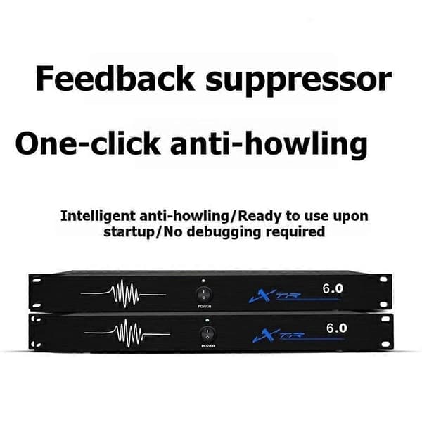 XTR 6.0 Digital Audio Processor med Digital Feedback Suppressor Seks-trins Frekvensforskydning til at Undertrykke Feedback EU Black Eu plug