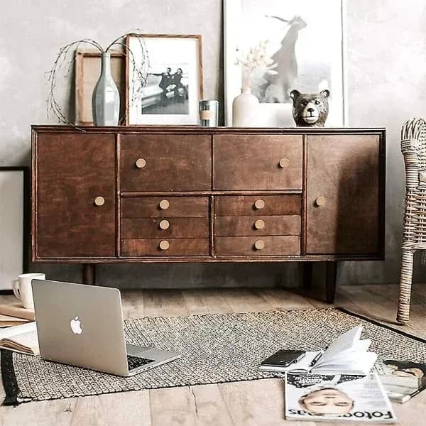 [RM]20 pcs. wooden knobs for cabinets - Round natural wooden knobs - For cabinets, drawers, dressers
