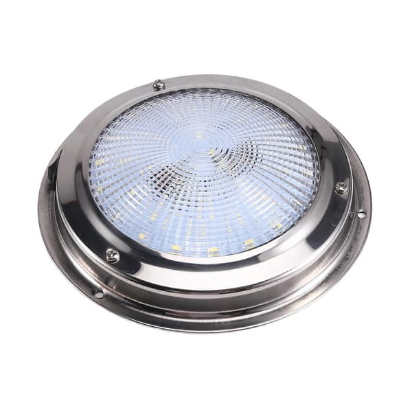 RV LED Ceiling Dome Light IP65 Waterproof Interior Lighting 12V24V 42LED Marine Courtesy Light Boat Accessories Silver