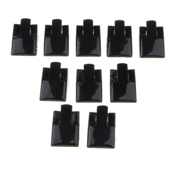 10 Stycken Smyckesbricka Fingerring Displayhållare Ringutställning Svart