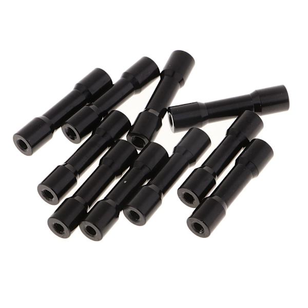 10x M3 Distanskolonn Aluminium Distans för RC Quadcopter Drönare Svart