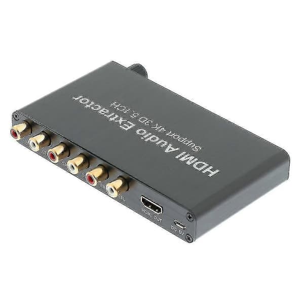 4K 3D 5.1CH HDMI til HDMI 3.5mm Koaksial Dekoder eller Ekstraktor Adapter