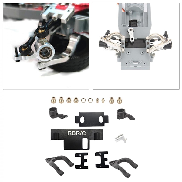 WPL D12 1/10 RC Crawler Klätterbil Övre Nedre Bärarmskit Svart